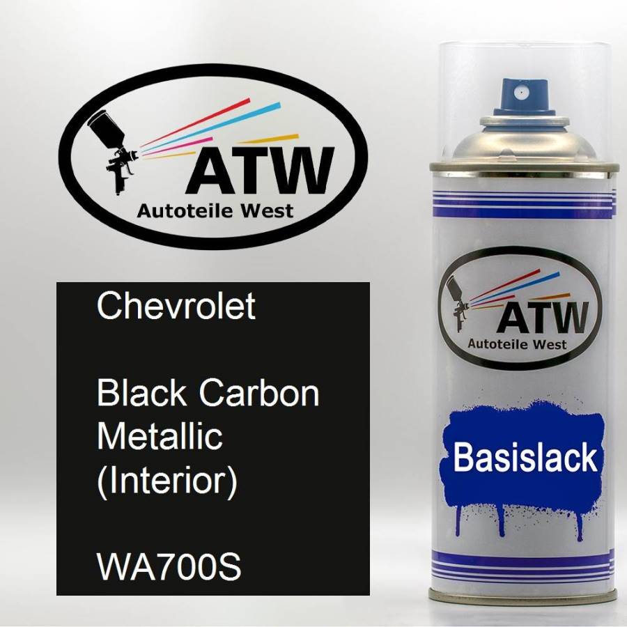 Chevrolet, Black Carbon Metallic (Interior), WA700S: 400ml Sprühdose, von ATW Autoteile West.